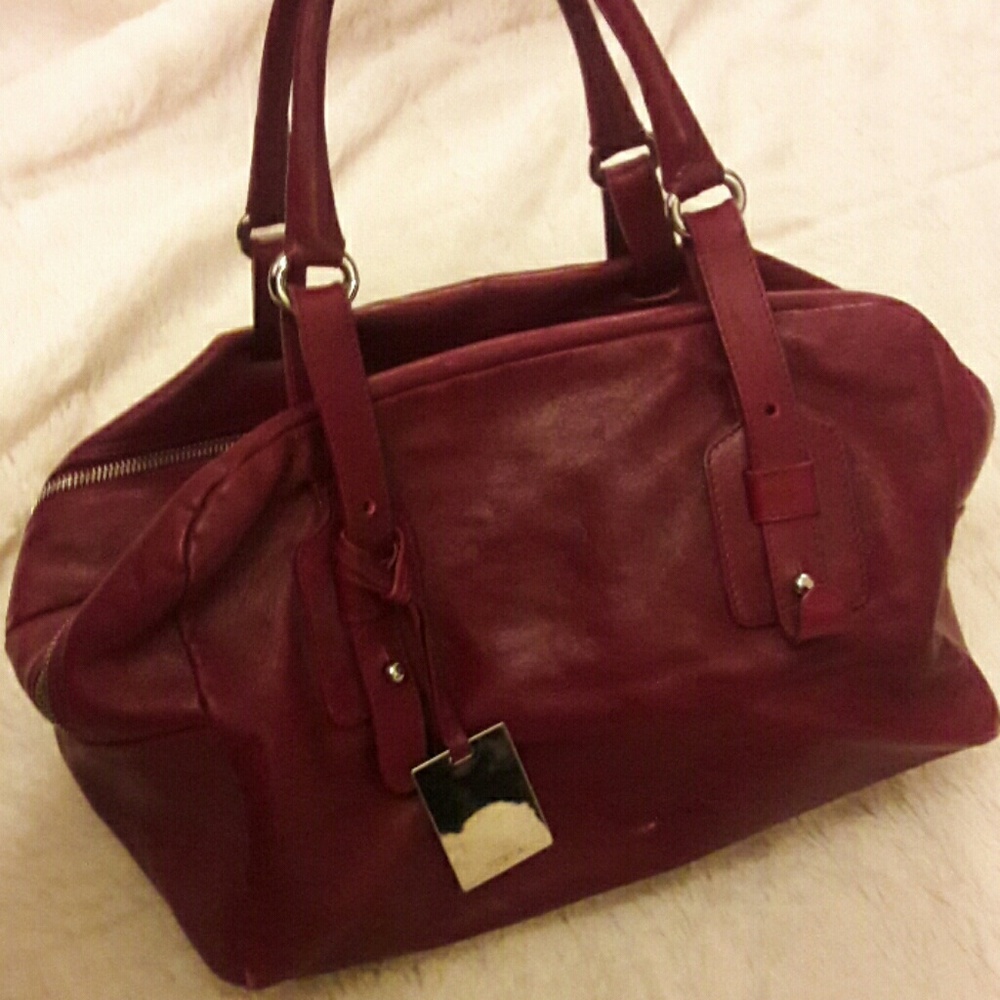 Furla burghandy leather bag